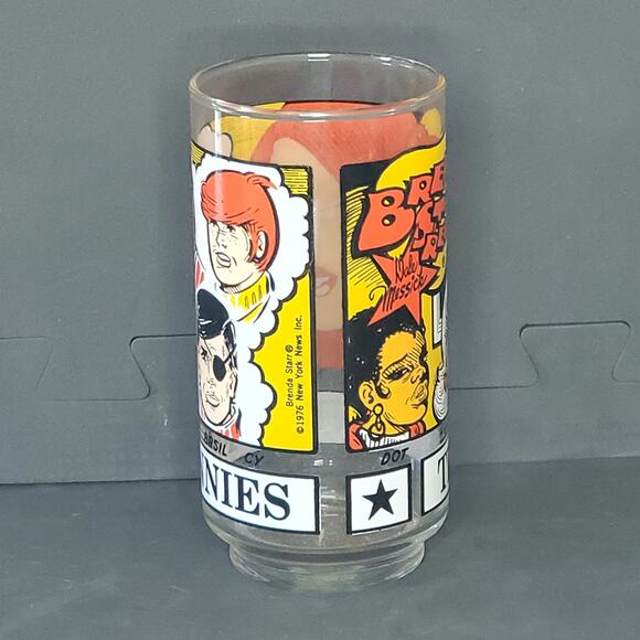 Vtg Libbey Glass 1976 The Sunday Funnies Brenda Starr New York News Dale Messick - Picture 5 of 8